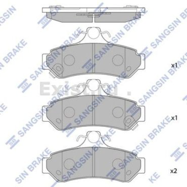 Колодки Sangsin Brake задние SP1236 4 шт купить,NaN