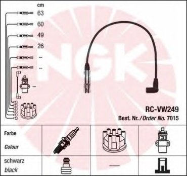 Свечные провода NGK 7015 купить,NaN