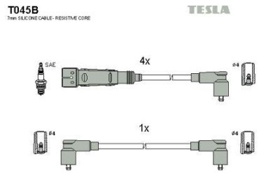 Свечные провода Tesla T045B купить,NaN