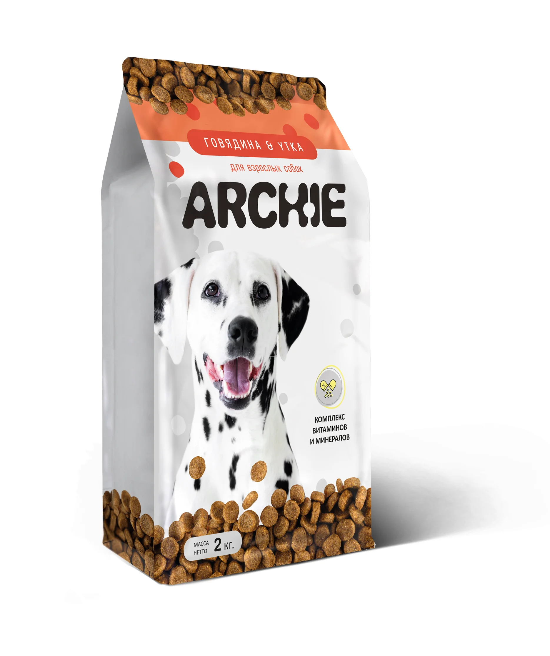 Сухой корм для собак Archie говядина и утка 2кг