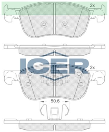 Колодки ICER передние 182295 4 шт купить,NaN