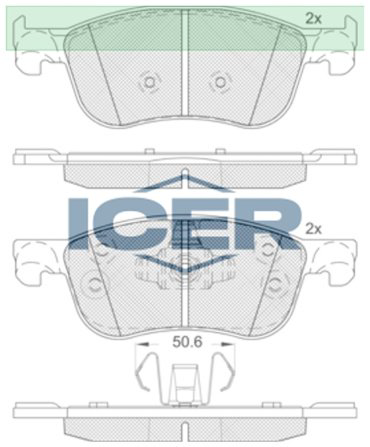 Колодки ICER передние 182295 4 шт купить,NaN