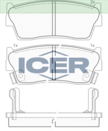Колодки ICER передние 141002 4 шт