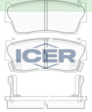 Колодки ICER передние 141002 4 шт