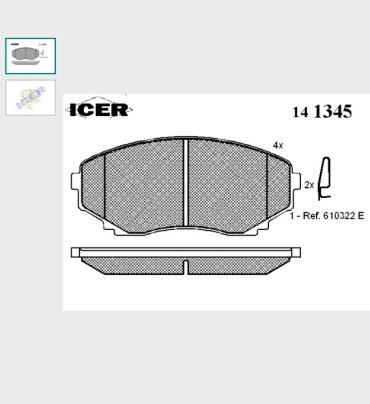Колодки ICER передние 141345