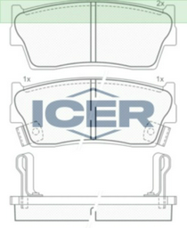 Колодки ICER передние 141002 4 шт