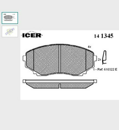 Колодки ICER передние 141345