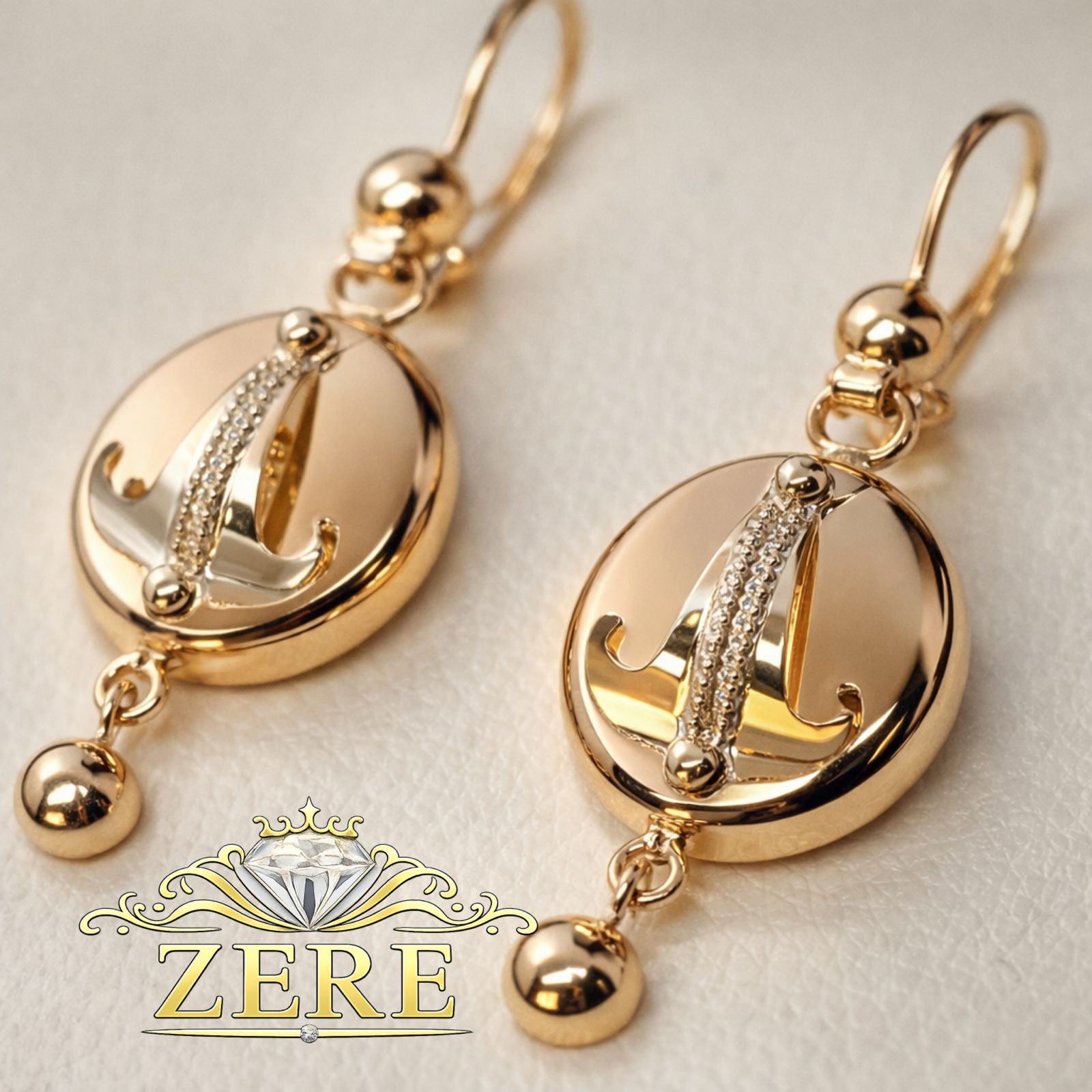 Серьги Zere ZR040323 золото 4.6гр