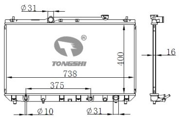 TONGSHI радиатор основной 75004PA16 купить,NaN