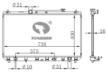 TONGSHI радиатор основной 75004PA16 купить,NaN