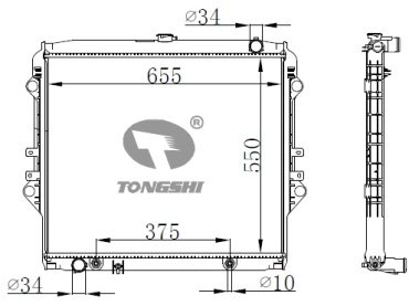 TONGSHI радиатор основной 75813PA26 купить,NaN