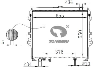 TONGSHI радиатор основной 75813PA26 купить,NaN