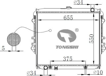 TONGSHI радиатор основной 75813PA26 купить,NaN