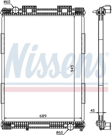 Nissens радиатор основной 628700 купить,NaN
