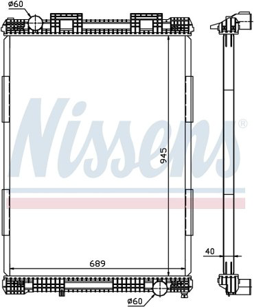 Nissens радиатор основной 628700 купить,NaN
