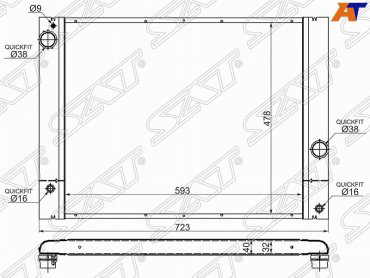 SAT радиатор основной BW0008-1 купить,NaN