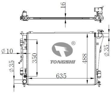 TONGSHI радиатор основной 70104PA16 купить,NaN