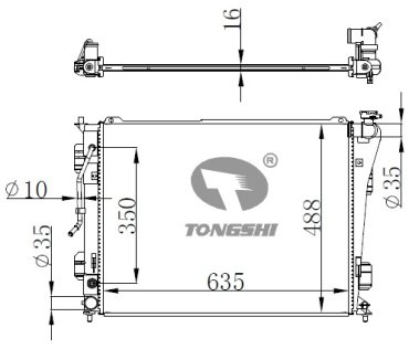 TONGSHI радиатор основной 70104PA16 купить,NaN
