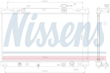 Nissens радиатор основной 646351 купить,NaN