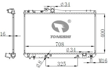 TONGSHI радиатор основной 75076PA16 купить,NaN