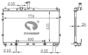 TONGSHI радиатор основной 70096PA26 купить,NaN