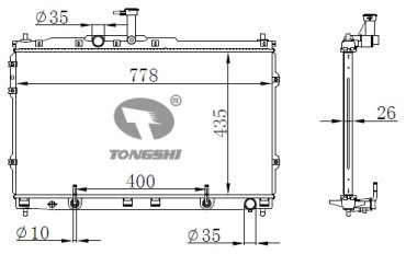 TONGSHI радиатор основной 70096PA26 купить,NaN