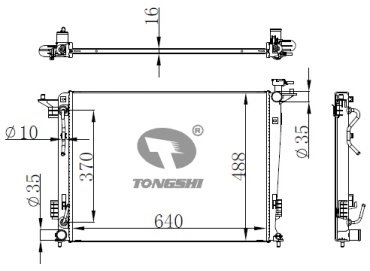 TONGSHI радиатор основной 70103PA16 купить,NaN