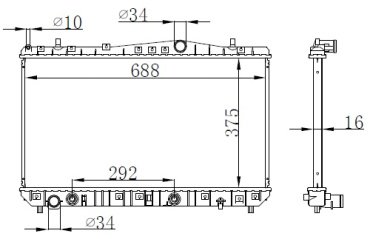 TONGSHI радиатор основной 84012PA16 купить,NaN