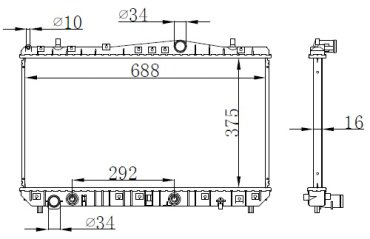 TONGSHI радиатор основной 84012PA16 купить,NaN