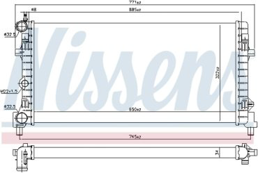 Nissens радиатор основной 640012 купить,NaN