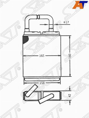 SAT радиатор печки ST-MZ81-395-0 купить,NaN