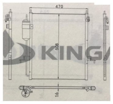 Kinga радиатор кондиционера 83042 купить,NaN