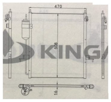 Kinga радиатор кондиционера 83042 купить,NaN