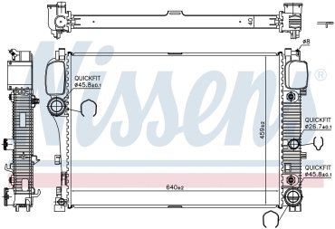 Nissens основной радиатор ДВС 67107A купить,NaN