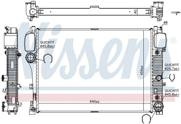 Nissens основной радиатор ДВС 67107A купить,NaN