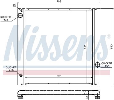 Nissens радиатор основной 64314 купить,NaN