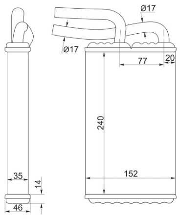 SAT радиатор печки ST-MBW4-395-0 купить,NaN