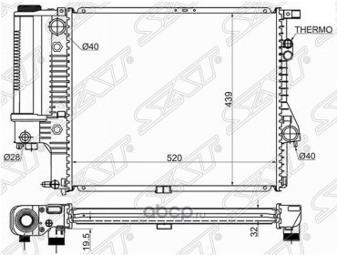 SAT радиатор основной SGBW000497 купить,NaN