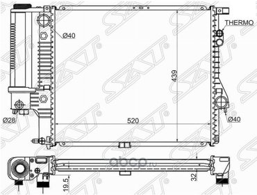 SAT радиатор основной SGBW000497 купить,NaN
