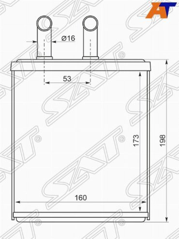 SAT радиатор печки STSB013950 купить,NaN