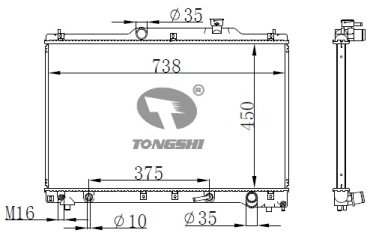 TONGSHI радиатор основной 75037PA16 купить,NaN