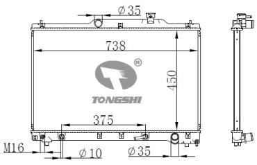 TONGSHI радиатор основной 75037PA16 купить,NaN