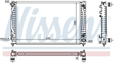 Nissens радиатор основной 60498 купить,NaN