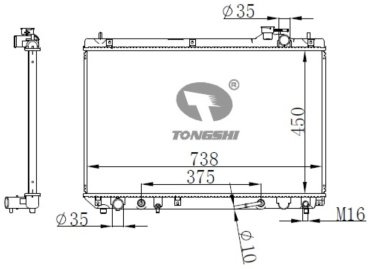 TONGSHI радиатор основной 75036PA26 купить,NaN