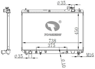 TONGSHI радиатор основной 75036PA26 купить,NaN