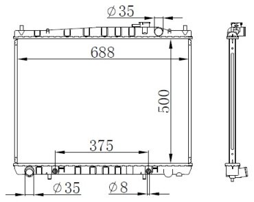 Nissens радиатор основной 68715 купить,NaN