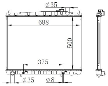 Nissens радиатор основной 68715 купить,NaN