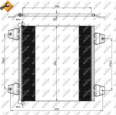 NRF радиатор кондиционера 35757 купить,NaN