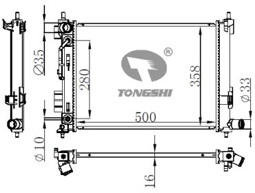 TONGSHI радиатор основной 70211PA16 купить,NaN