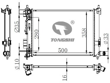 TONGSHI радиатор основной 70211PA16 купить,NaN